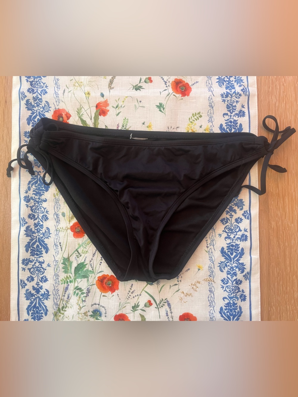 Classic Black Women's Tie-Side Bikini Bottom